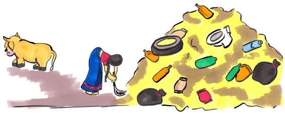 dessin d'une décharge urbaine